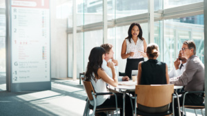 Woman Teaching Class